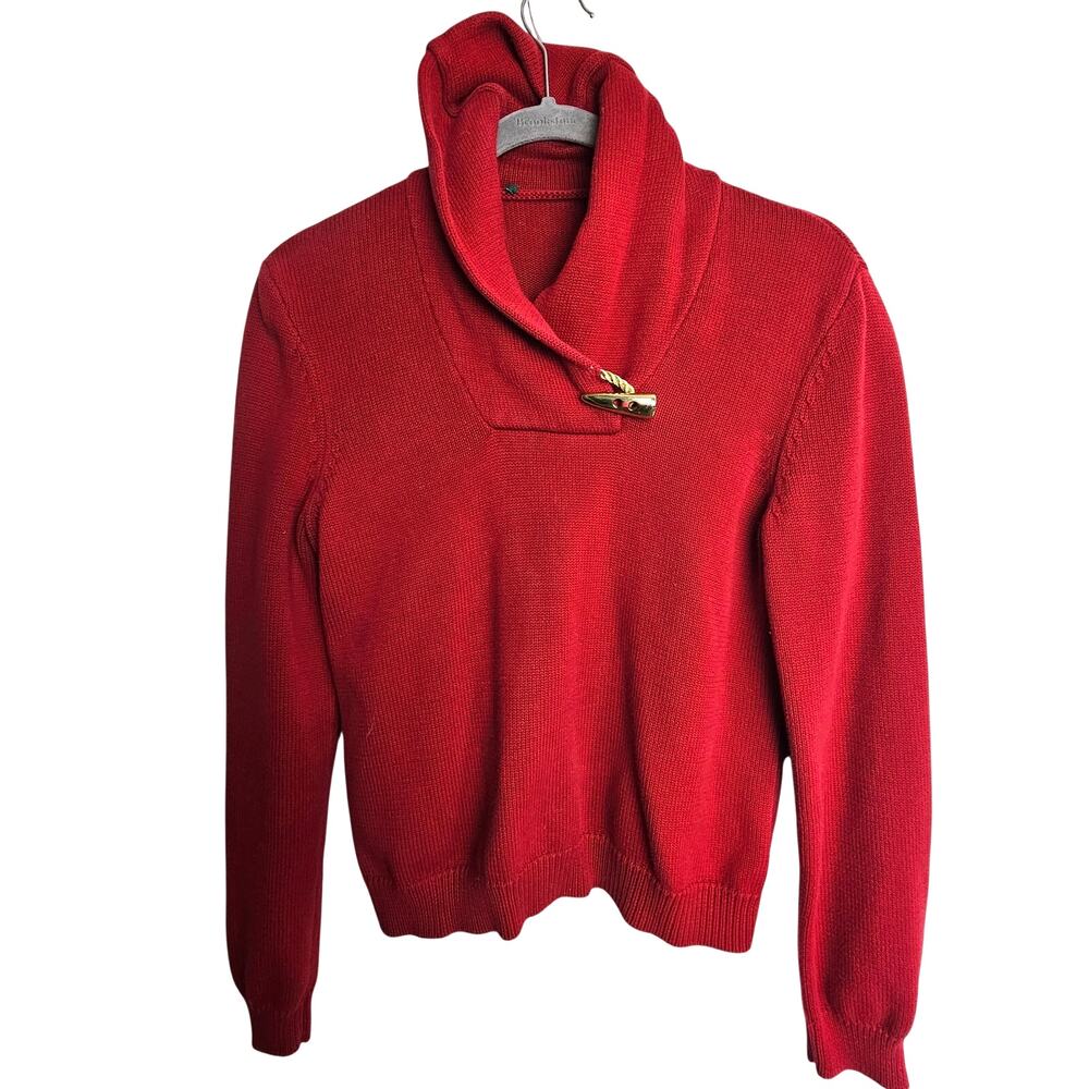 Lauren Ralph Lauren Womens Knit Sweater Size S Classic Preppy Holiday Christmas